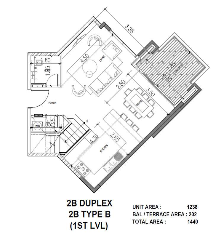 2B Duplex, Type B, Level 1st